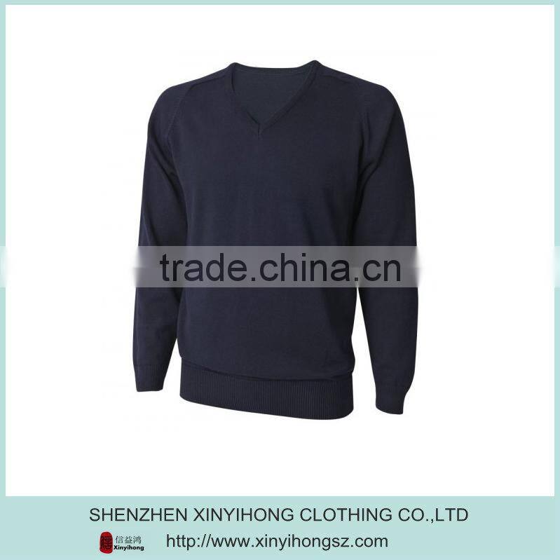 Hot Selling V-Neck Long Sleeve Men's Crochet Knitwear For Autumn