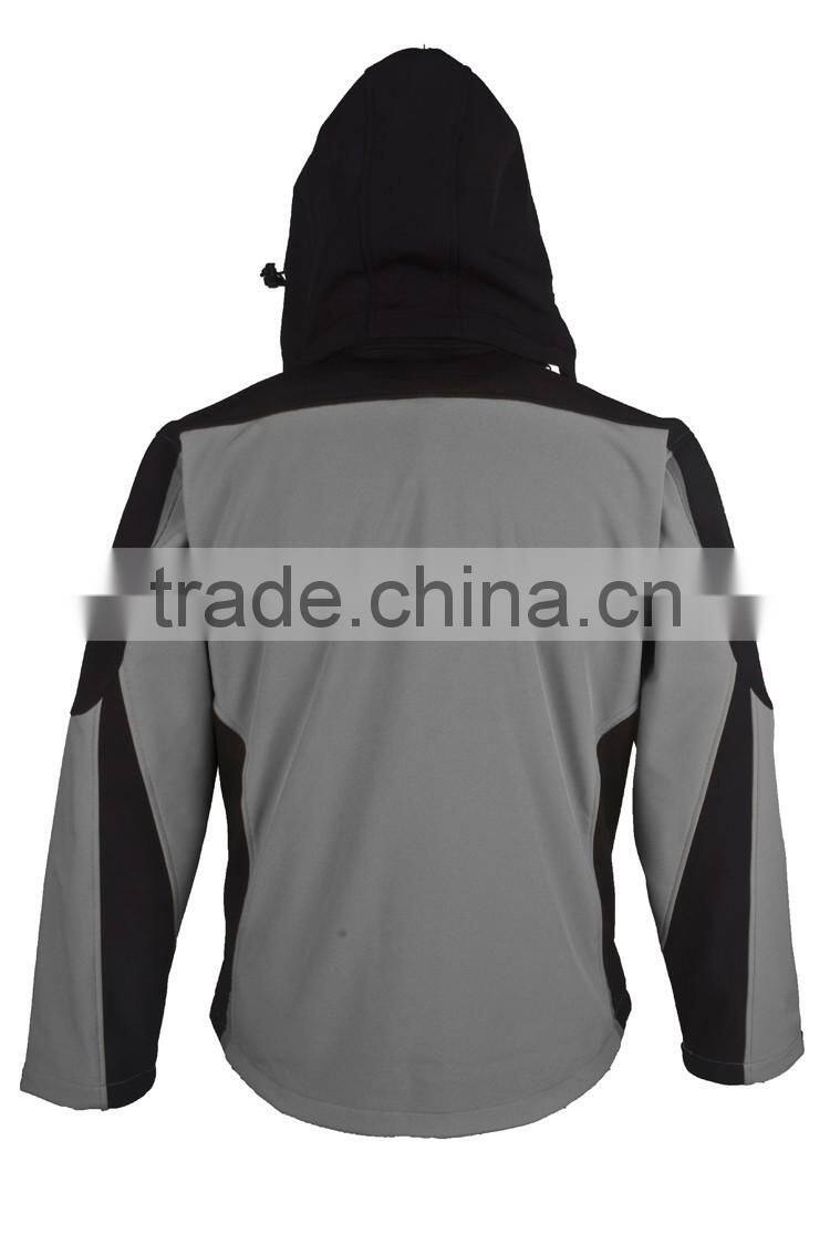 Mens contrast color new cargo heavy duty softshell work coat