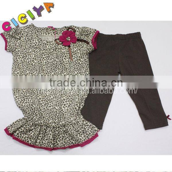 Custom wholesale turkish women pajama set leopard printing design women cotton pajamas