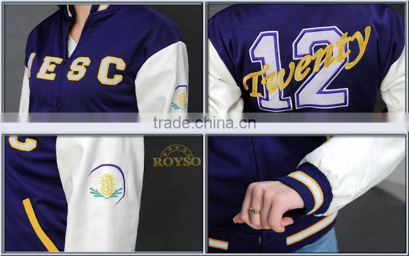 Custom Logo American Youth Size Jacket Letterman Varsity Baseball Women Jacket