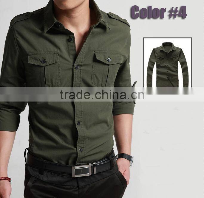 Mens designer summer shirt Fashion Army Shirts high quality Military Casual shirts