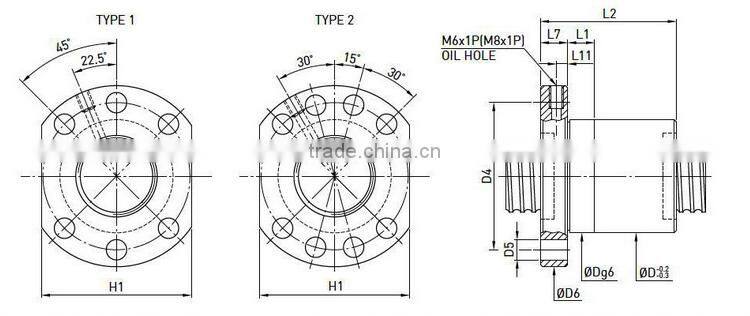 Hiwin linear motion ball screw R40-10T3-FSI