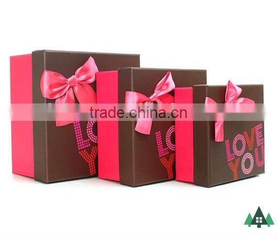 Romantic Valentine's Day Gift Box with Printed "Love You" ,Birthday Party Gift Box Manufacturer