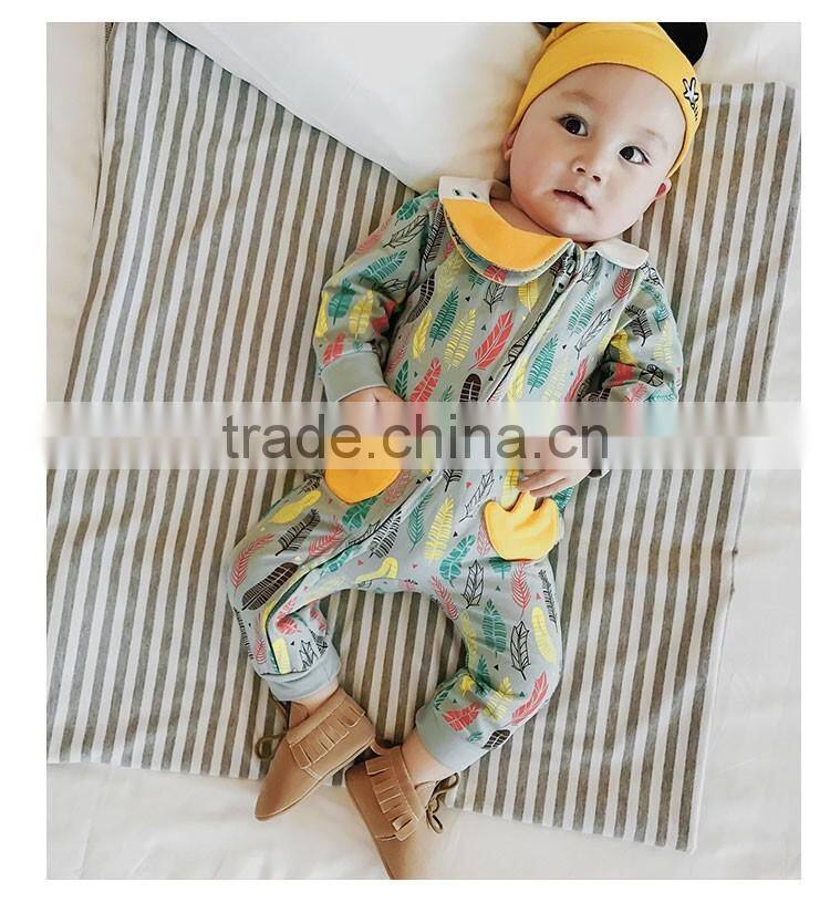 Floral girl boutique clothes newborn baby clothes rompers newest printed baby romper