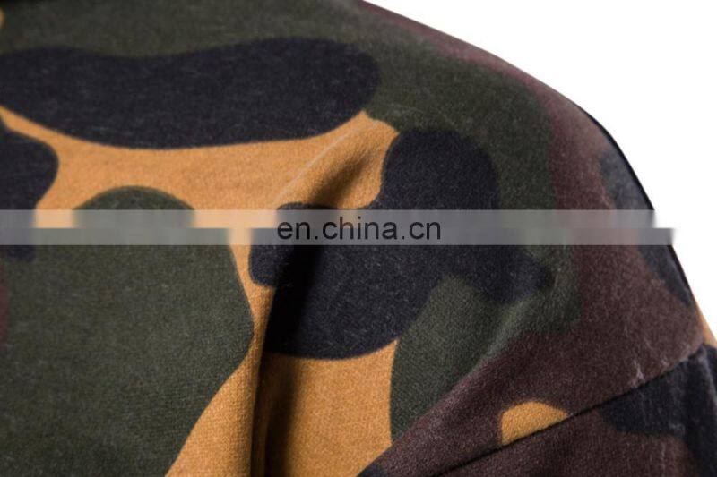 wholesale unique style camo polar fleece hoodie