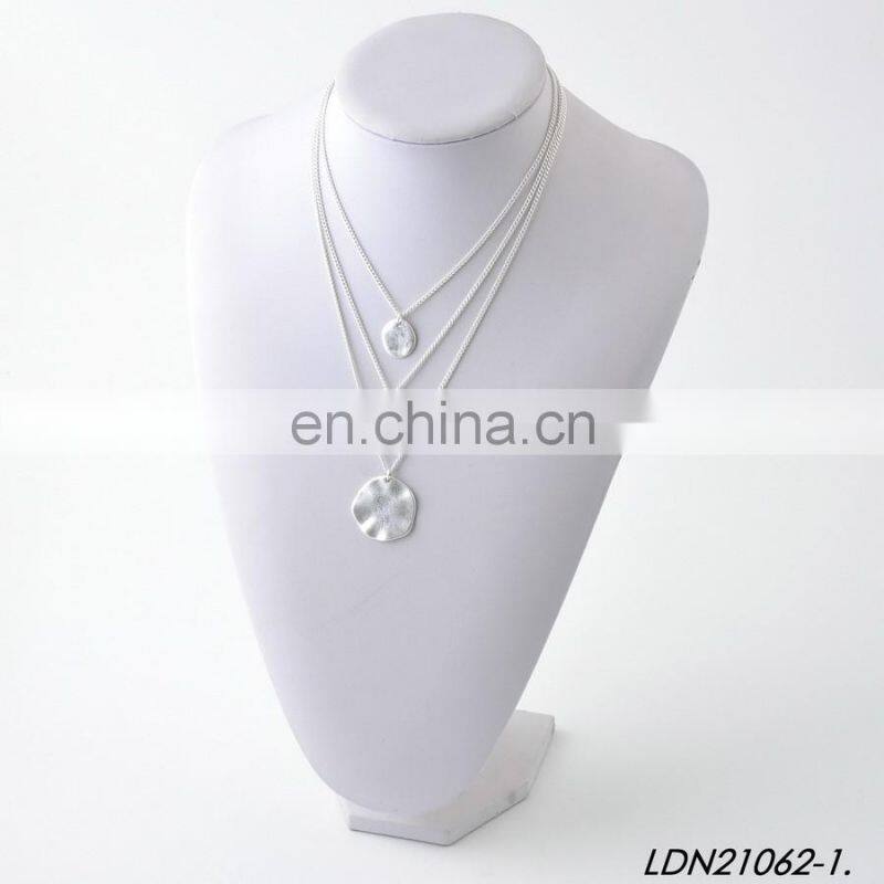 Anti-Siver and Anti-Gold vintage cross Necklaces turquoise beads necklace