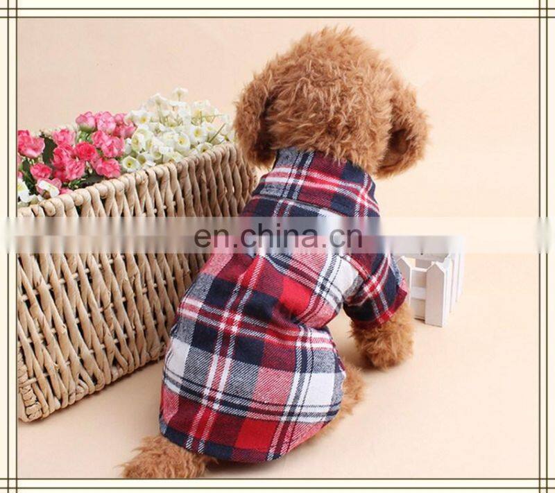 Pet Fashion Plaid Pet Dog Clothes Shirt