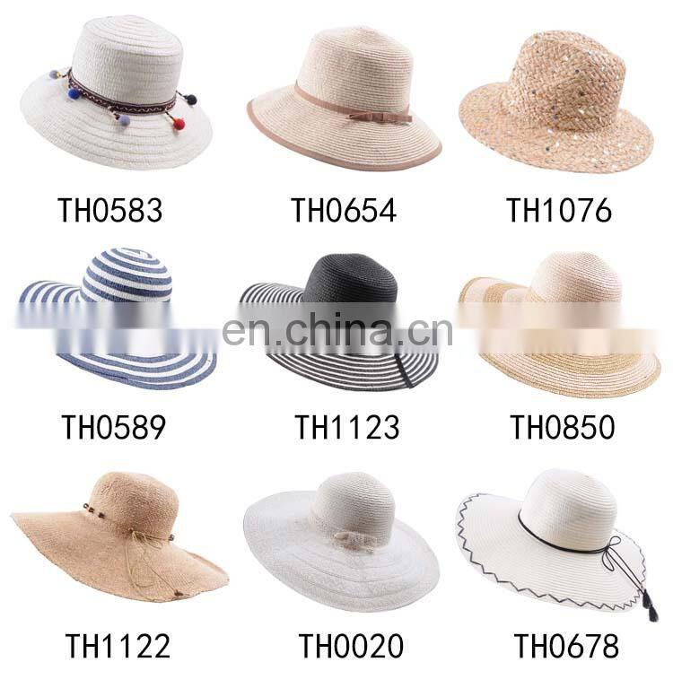 Unisex summer short brim natural paper panama fedora hats for men & women