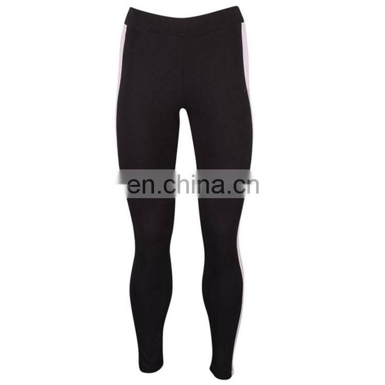 elastic comfortable fit color block yoga pants womens