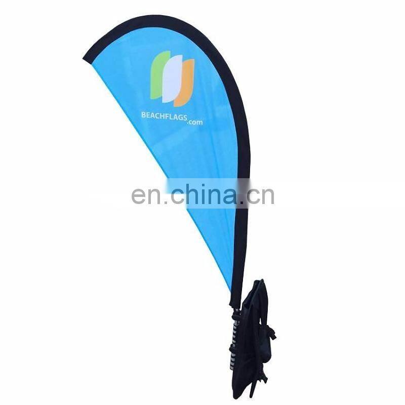 Advertising teardrop backpack flag for show running flag banner