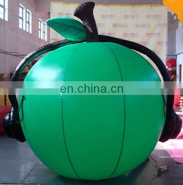 beautiful green advertising inflatable apple model inflatable vegetable and fruit