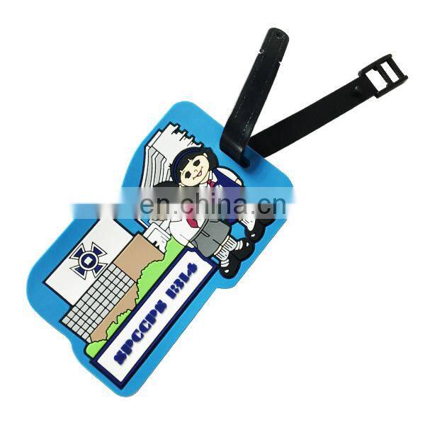 3D rubber luggage tag