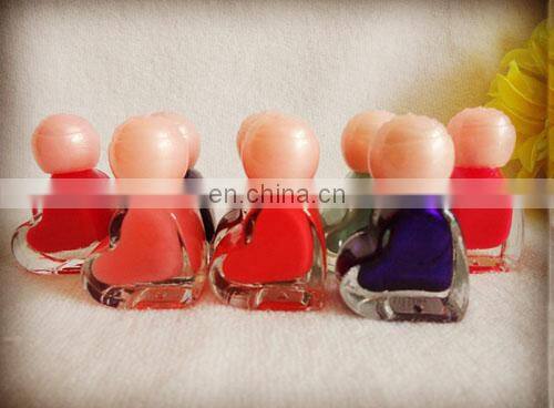 5ml unique lovely shape design glass nail polish bottles with bottom