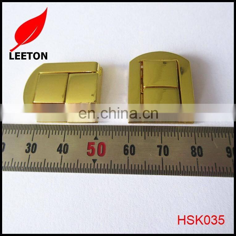 Good quality shiny gold wooden box lock