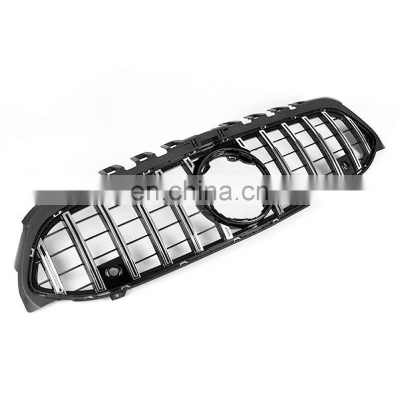 Silver color ABS front bumper grille mesh hood for Mercedes Benz A class W177 2018+