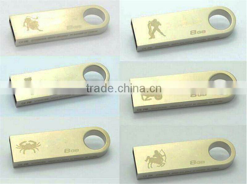 Wholesale Metal 8GB USB 2.0 Enough Memory Stick Flash Pen Drive Hot Sale