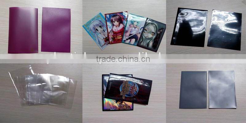 Customized plastic card protector card sleeves for trading card games