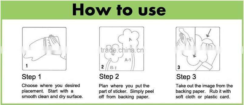 Gray Circle Flower PVC Material Removable Home Decoration Wall Stickers Made In China