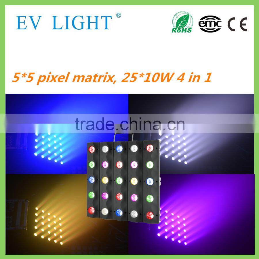 Guangzhou stage light supplier 25pcs*10W RGBW 4 in 1 LED matrix light