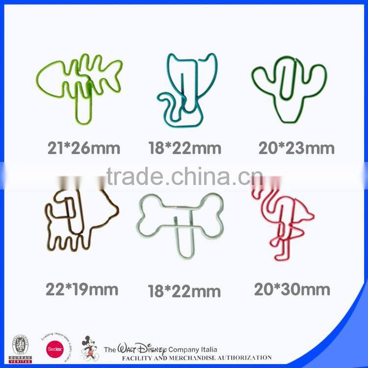 Customized museum products flamingo paper clip cute animal shape