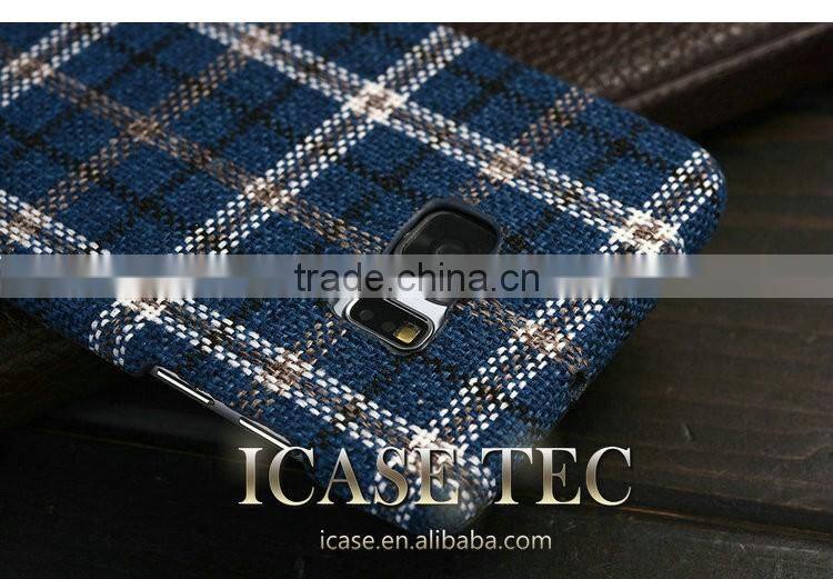2016 New British Plaid Style Back Cover for Samsung Galaxy S6 Edge Plus, the Soft Cloth for Samsung Galaxy S6 Edge Plus Case