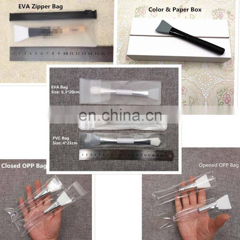 High grade Factory wholesale Low Price Wood Handle Silicone Mask Application Makeup Brush accept customized