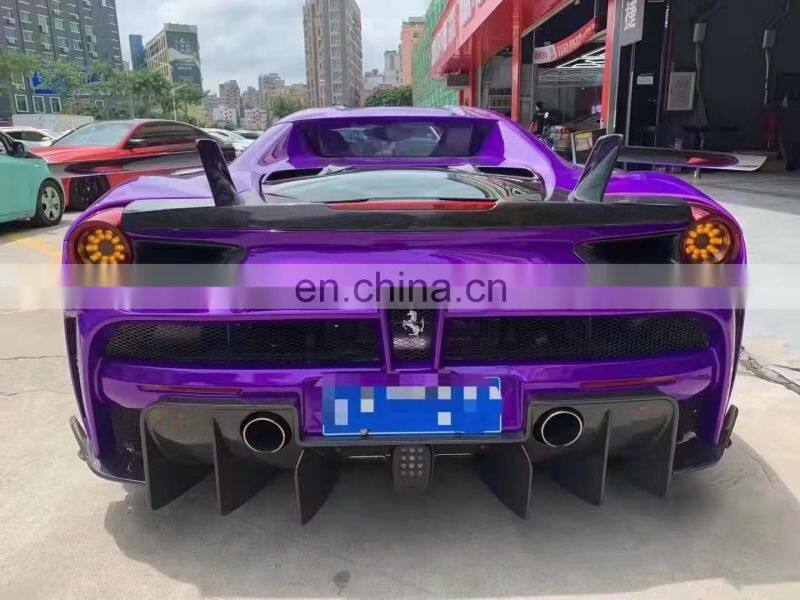 Runde Top Quality For Ferrari 488GTB Upgrade Mansory Half Carbon Fiber Body Kit Front Rear Bumper Rear Diffuse Hood Fender Side