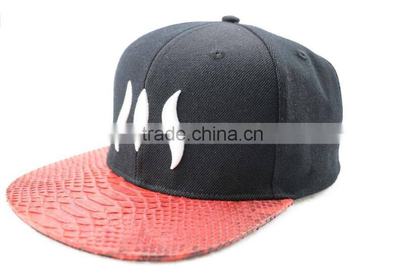 Super Cool Luxury Python Snake Skin Leather Hat floppy hat with straps