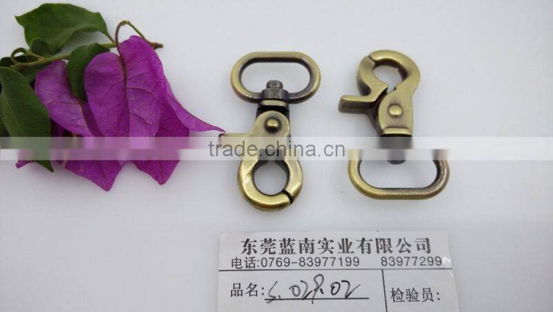 Metal swivel bolt snap for handbag