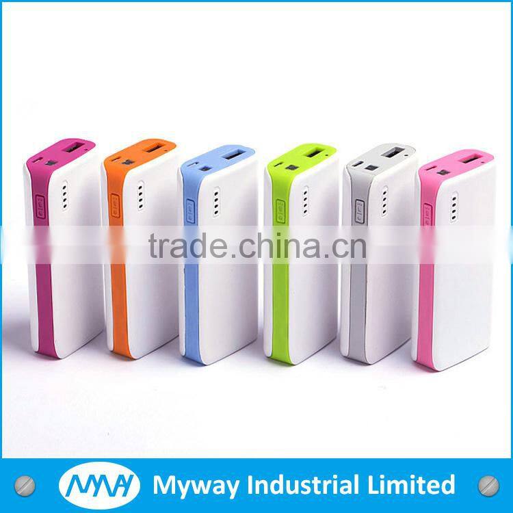 2015 cheapest colorful ABS power bank sloar 5200mah for iphone
