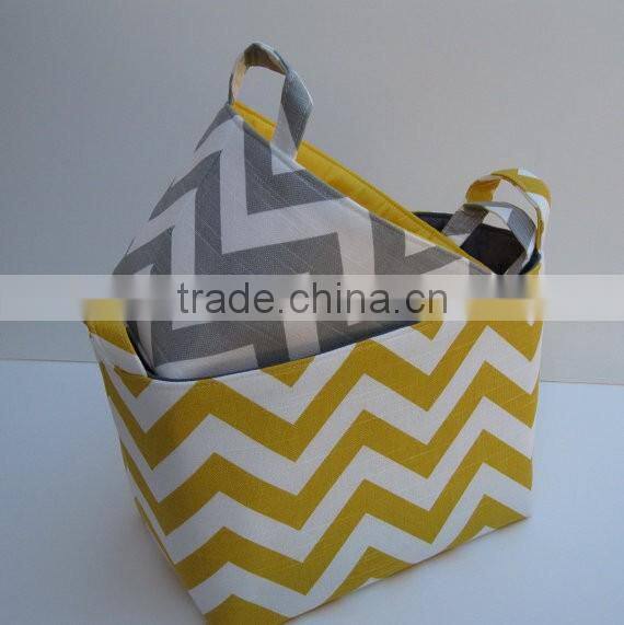 Cute Stripes Fabric Easter Basket Candy Halloween Bag