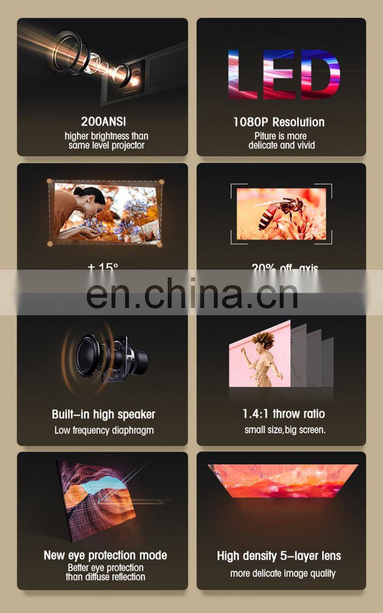 UNIC T10 Mini Portable Projector 3500lms 1280*720 Full HD LED Home Cinema Miracast/Airplay Projector1080p