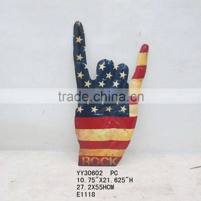 vintage USA flag for wall decor, metal arts