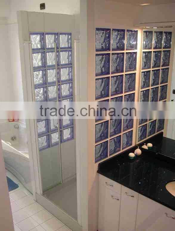 glass block walls in bathroom