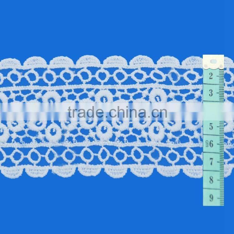 Factory specializing made embroidered cotton lady neck collar design white crochet embroidery neck trim