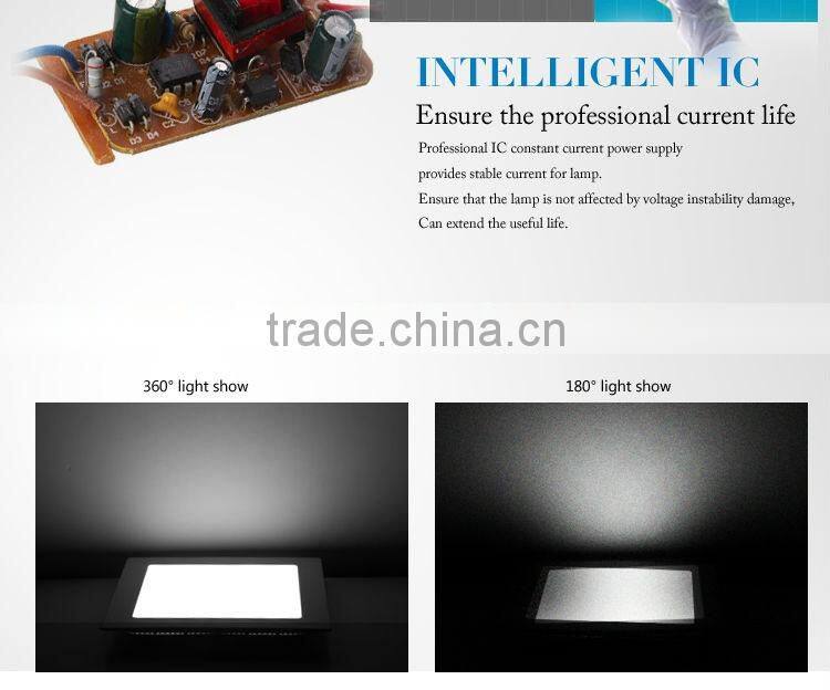 12W square LED Recessed panel light,6000k(Day white), AC85-265V, Factory Price