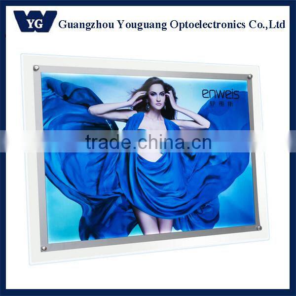 Hotsale: High brightness Double side Advertising display Crystal Acrylic light box CRD