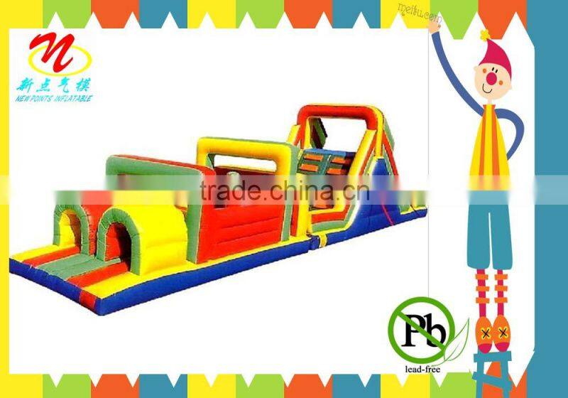 long giant popular inflatable kids obstacle course for sale