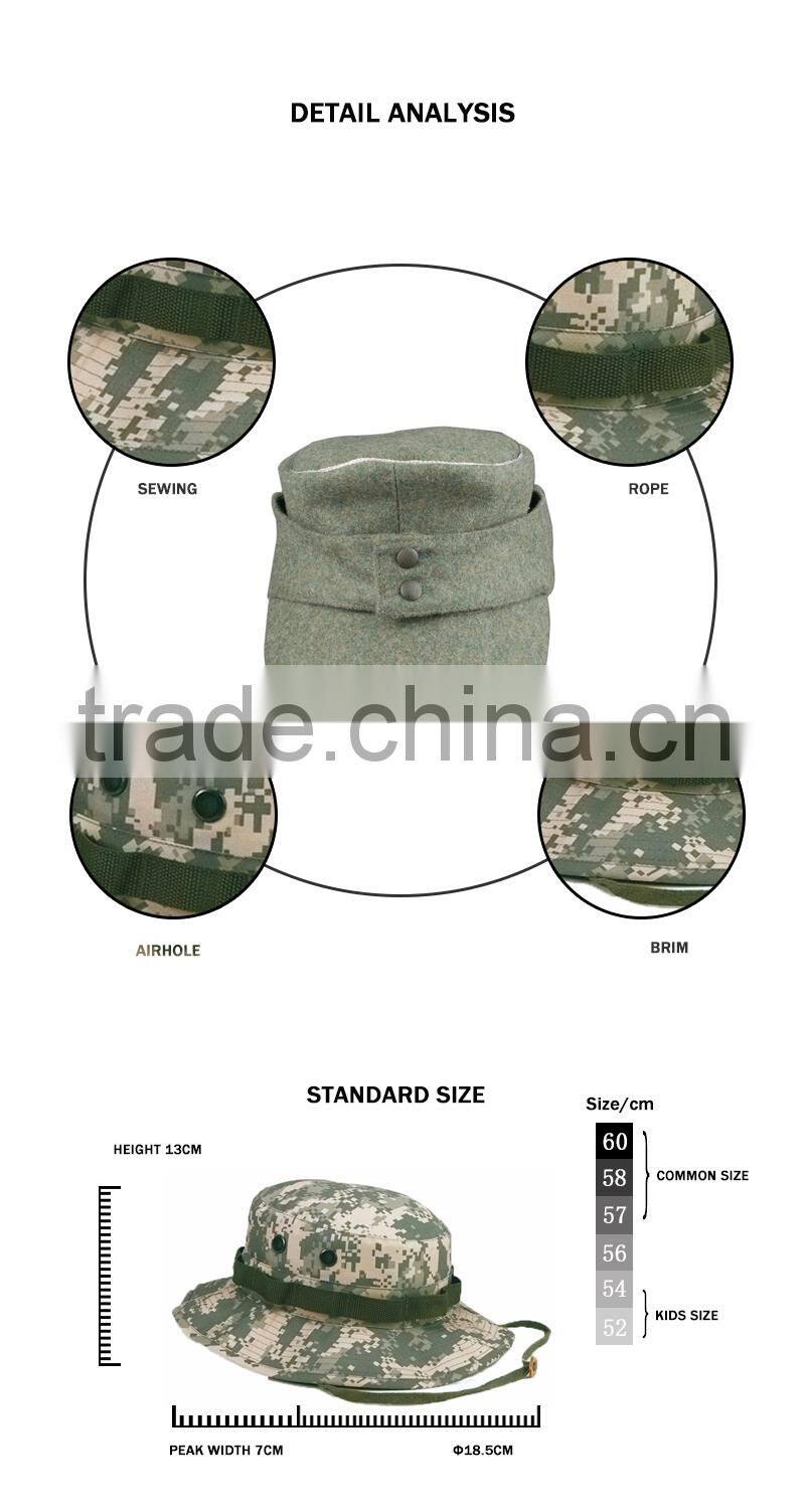 Mens fashion custom design blank military boonie hat
