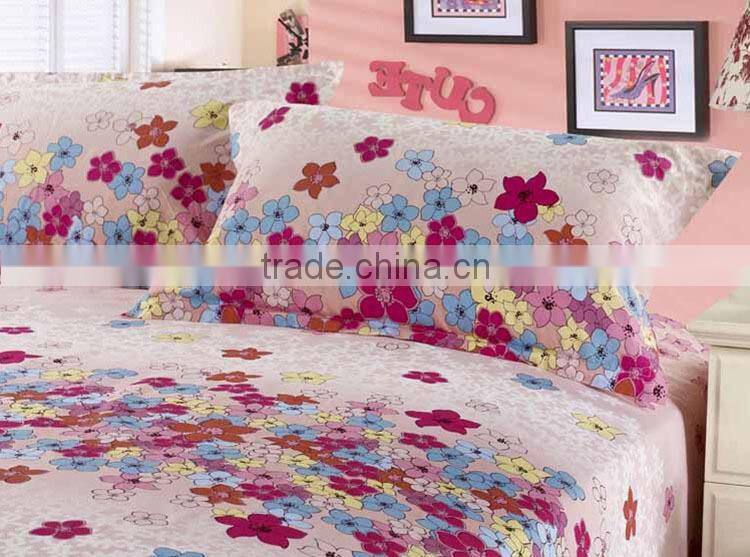 Custom printed cotton home colorful pillow cases bulk