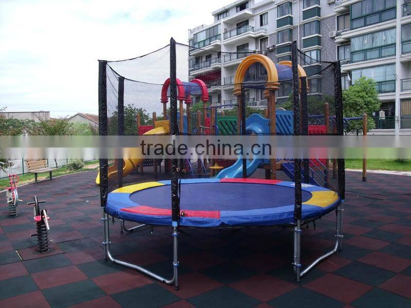 10FT kids outdoor big bungee trampoline with enclosures and Spring Cover