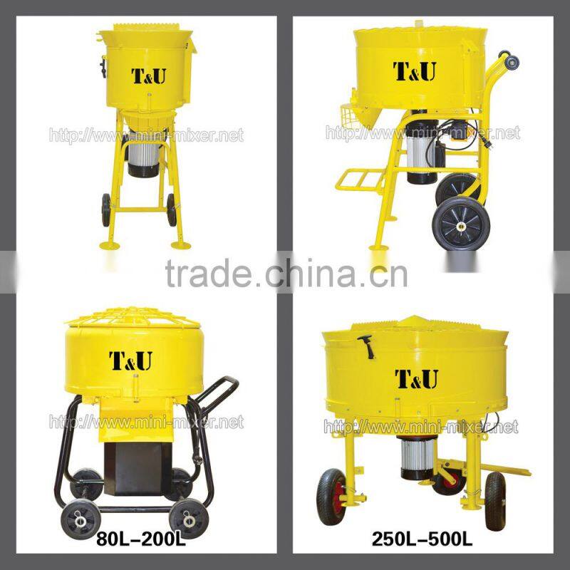 EU Standard 500w 120L Electric engine cement mixer cast iron gear mini cement mixer