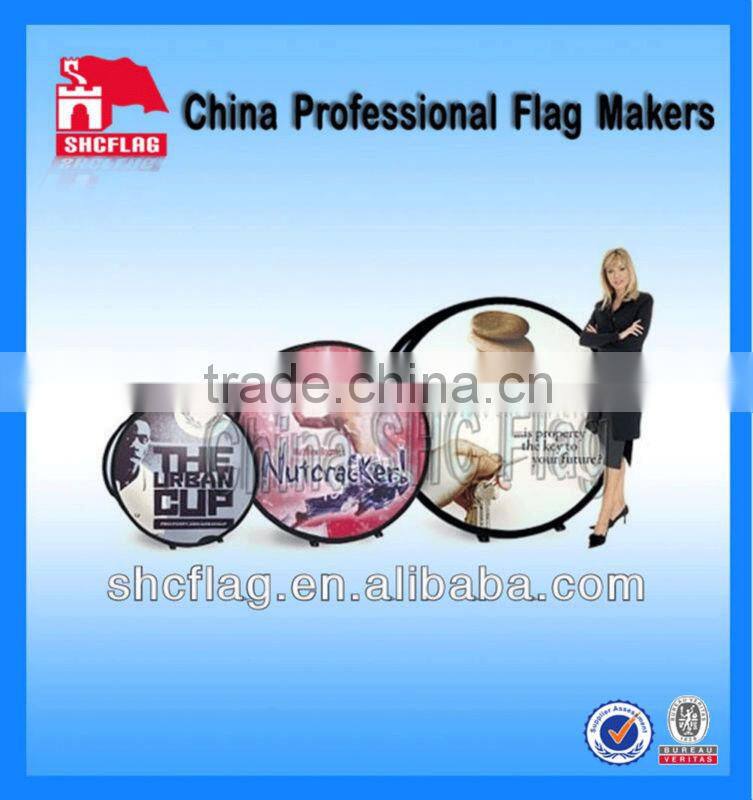 Custom velcro and oval pop up banner