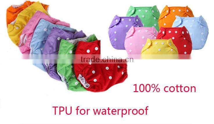 100% cotton washable cloth diaper inserts baby cloth diapers with waterproof