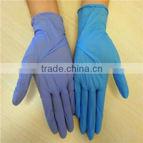 Ce Approved Blue Examination Disposable Nitrile Glove/disposable Powder Free Nitrile Gloves