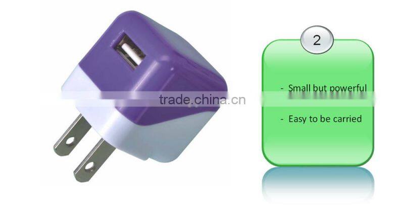 Mini design 5v 1a ul usb travel wall charger for mobile phone