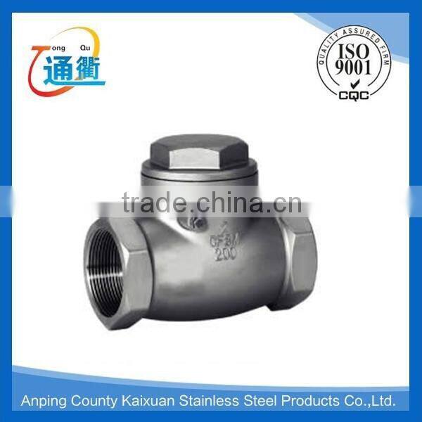 china manufacture casting 1000 psi stainless steel check valve npt