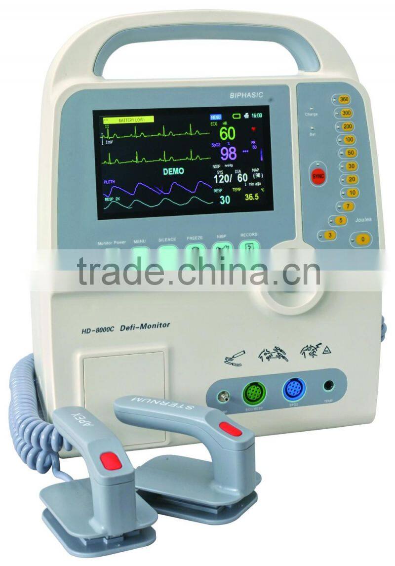 HD-8000C hospital medical biphasic external difibrillator monitor