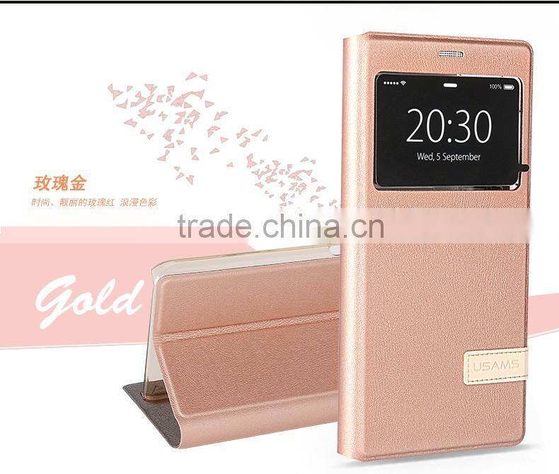 USAMS MUGE Series For XIAOMI 5 Flip PU Leather With Window Back Cover Case MT-5313