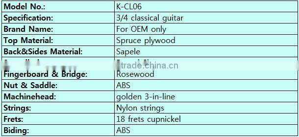 3/4 36" hot sale classical guitar prices beginners